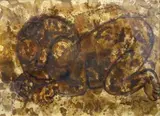 Lucas Sithole, Baby, mixed media on paper