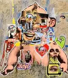 Asha Zero, AU_K_M_REXK, acrylic on board