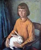 Portrait of Cia Brand, the Artist's Daughter by Neville Lewis, oil on canvas, offered Nov 2013