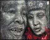 Eris Silke, Thabo Mbeki, mixed media and assemblage on board