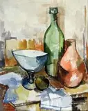 Paul du Toit, Still Life with Green Bottle