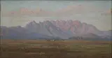 Jan Ernst Abraham Volschenk, Hex River Mountains from Worcester (Late Afternoon)