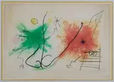 Joan Miró, Party De Champagne V (Jacques Dupin 434), colour etching