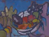 Still Life with Fruit by Gregoire Boonzaier, oil on card, offered Jun 2014