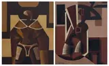 Diederick During, Standing Nude, recto; Dancer, verso, oil on board