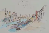 Venetian Scene by Gregoire Boonzaier, watercolour, sold Jun 2014