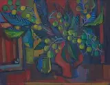 James Thackwray, Still life with Berries in a Vase