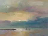 Sunset Fishing by Errol Boyley, oil on card, sold Jun 2014