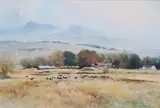 Early Morning Pastoral Scene by Errol Boyley, oil on canvas laid down on board, sold Jun 2014