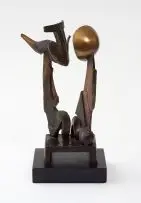 John Skotnes, Mythology Idols and Archetypes, bronze, mounted on a wooden base