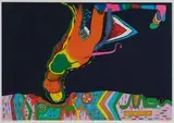 Man from Space by Walter Battiss, colour screenprint, sold Jun 2014