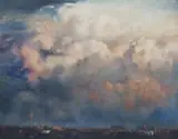 Walter Voigt, Jo'burg Skyline, oil on canvas