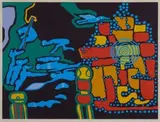 Limpopo by Walter Battiss, colour screenprint, sold Jun 2014