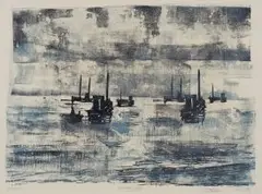 Peter Clarke, Overcast Day, monoprint