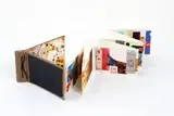 Peter Clarke, Arco 84, Fold Out Artist's Book, mixed media and collage in a handmade book