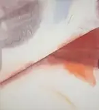 Jo Smail, Abstract Composition with Red Smear, oil and charcoal on canvas