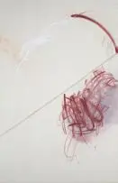 Jo Smail, Abstract Composition with Maroon Scratch, oil and charcoal on canvas