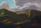 Hills of Pondoland by Tinus de Jongh, oil on canvas, sold Jun 2014