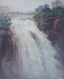 Victoria Falls by Hugo Naude, oil on canvas, sold Jun 2014