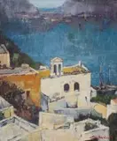 Ischia by Terence McCaw, oil on canvas laid down on board, sold Jun 2014