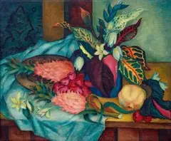 Alexis Preller, Seychellois Still Life, oil on canvas laid down on board