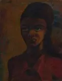 Gerard Sekoto, Pensive Young Woman, oil on canvas