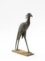 Gerard De Leeuw, Sercetary Bird, 1971, bronze