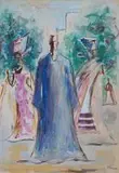 Gerard Sekoto, Senegalese Street Scene, gouache