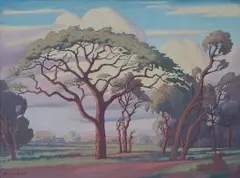 Jacobus Hendrik Pierneef, Lowveld in Summer, oil on board