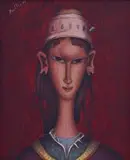 Arabian Boy by Alexis Preller, oil on artist's board, sold Jun 2014