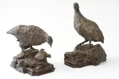 Robert Leggat, A Family of Cape Francolin, bronze