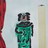 Diva at Curtain Call by Robert Hodgins, oil on canvas, sold Jun 2014