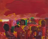 Artist's Models by Robert Hodgins, oil on board, sold Jun 2014