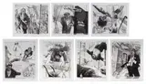 William Kentridge, Industry and Idleness: Waiting out the Recession; Lord Mayor of Derby Road; Double Shifts on Weekends too; CODA; Responsible Hedonism; Forswearing Bad Company and Buying London with the Trust Money, etchings