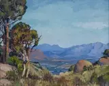 View Over the Paarl Valley by Piet van Heerden, oil on canvas, offered Nov 2013