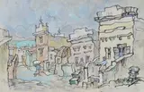 Street Scene, Bo-Kaap by Gregoire Boonzaier, watercolour, sold Nov 2013