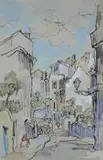 Street Scene, District Six by Gregoire Boonzaier, watercolour, sold Nov 2013