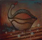 Guineafowl by Alexis Preller, oil on canvas laid down on board, sold Nov 2013