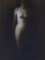 Paul Emsley, Standing Nude, Front, oil on artist's board