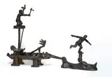 David Brown, Balancing Act, bronze with a dark brown patina