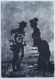 William Kentridge, Studio Portrait, colour digital screenprint