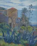 Edward Wolfe, Near Praia Santa Eulália, Algarve, oil on canvas board