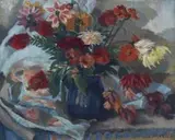 Blue Vase by Maud Sumner, oil on canvas, offered Nov 2013