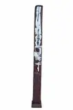 Cecil Skotnes, Totem Pole, carved and painted wood sleeper with coloured pigment and nails, mounted on a stone base