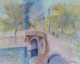 Gerard Sekoto, Parisian Street Scene, oil on canvas board