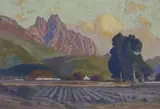 Jacobus Hendrik Pierneef, Lanzerac, Stellenbosch, casein and tempera