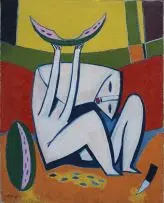 Walter Battiss, Watermelon Eater, oil on canvas