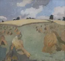 Cornfield by Ruth Everard Haden, oil on canvas, sold Nov 2013