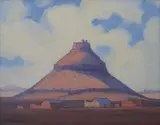 Landscape, S.W.A by Jacobus Hendrik Pierneef, oil on board, sold Nov 2013