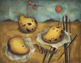 Mangoes on a Beach by Alexis Preller, oil on canvas laid down on board, sold Nov 2013